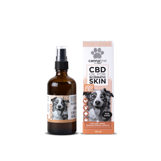 CBD eļļa ekzēmas mazināšanai suņiem (200 mg CBD) 100 ml, Cannaline